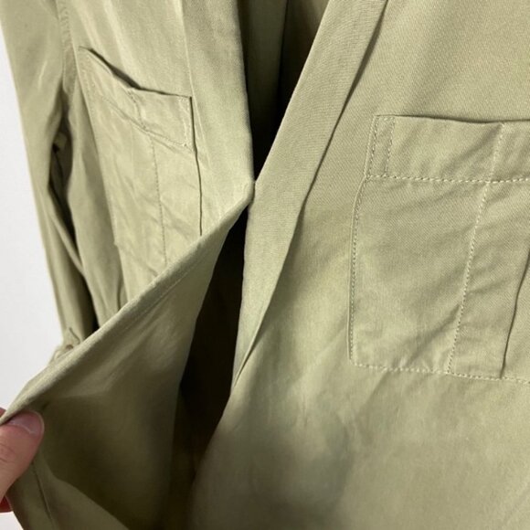 Anthropologie Army Green Faux Wrap Top Blouse Size 0 Holding Horses Olive Boho - Picture 6 of 9